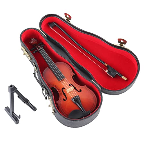 KAILIKETIY 1 Set Geigenmodell Miniatur-Musikinstrumente Geigenkoffer Instrumentenbau Zubehör abschlussgeschenk für Musiker Mini-Instrument- Instrumentenmodell hölzern Coffee von KAILIKETIY