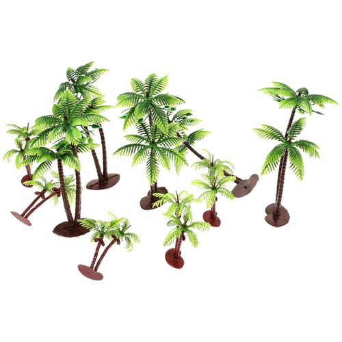 KAILIKETIY 10St künstlicher Baum Mini-Modellkaktus Farn Weiß Bucht Artificial Tree plastikbaum Modellbau Landschaft Modellbaum sandtisch DIY Modell realistischer Pflanzenschmuck Green von KAILIKETIY