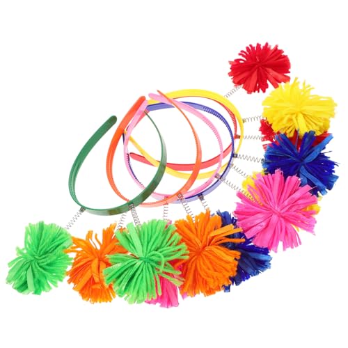 KAILIKETIY 12St Stirnband aus Garnknäuel Pompon-Stirnband Pompons Kürbis-Stirnband Poms Festliche Haaraccessoires Haarschmuck für Festivals Kostüm Stirnband Urlaubsaccessoires für Damen p.s von KAILIKETIY