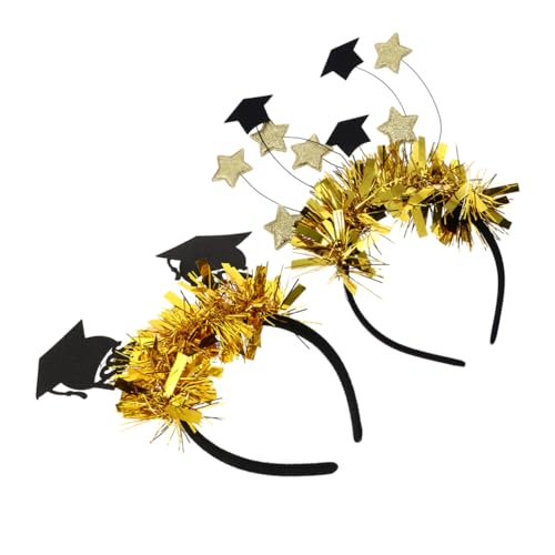 KAILIKETIY 2pcs 2021 Stirnband Für Die Abschlusssaison Abschluss Kopfschmuck Graduierung Haarschmuck Abschluss-stirnband 2021 Verdrahtetes Halloween-band Flagge Party-kopfschmuck Plastik von KAILIKETIY