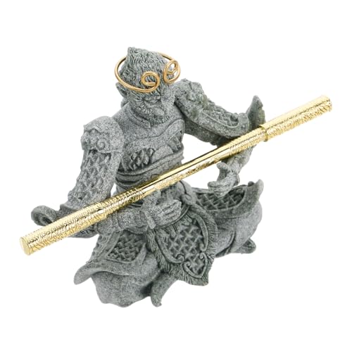 KAILIKETIY Affenkönig Aquarium-Dekorationen, Asiatischer Buddha, Sammlerfigur, Sun Wukong-Statue, Aquarium-Ornamente Für Aquarien, Aquarium-Dekorationen von KAILIKETIY