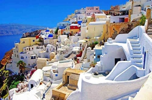 Ägäis Santorini - 2000-Teiliges Puzzle, Heimdekoration, Wohnzimmer-Requisiten, Puzzles Für Positives Denken, Party-Unterhaltung von KAIXIUPuzzle