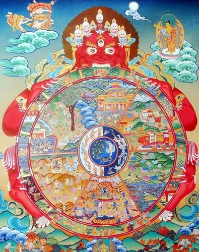 Buddhistische Gemälde - 300-Teiliges Puzzle, Wunderschön Illustriertes Puzzle, Kunstwerk-Puzzle, Familienspiel-Puzzle, Geeignet Für Das Schulische Familienspaß-Puzzle von KAIXIUPuzzle