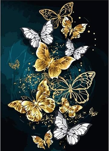 Goldener Weißer Schmetterling - 300-Teiliges Puzzle, Kunstsammlungspuzzle, Passgenaues Puzzle, Geeignet Für Puzzleliebhaber Mit Familie Und Freunden, Das von KAIXIUPuzzle