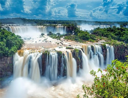 Iguazú-Wasserfälle - 4000-Teiliges Puzzle, Großes Puzzle Zum Stressabbau, Kunstsammlungspuzzle, Intellektuelles Puzzle Für Erwachsene, Geeignet Für Spieleabende von KAIXIUPuzzle