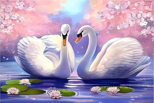 Love Swan-1500-Teiliges Puzzle, Lehrreiches Und Interessantes Puzzle, Logisches Denktrainingspuzzle, Potenzialentwicklungspuzzle, Kreativfestival von KAIXIUPuzzle