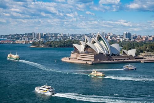 Sydney Opera House - 1000-Teiliges Puzzle, Wunderschön Illustriertes Puzzle, Großes Dekompressionsspielzeug Für Puzzlespiele, Geeignet Für Puzzleliebhaber Mit Familie Und Freunden von KAIXIUPuzzle