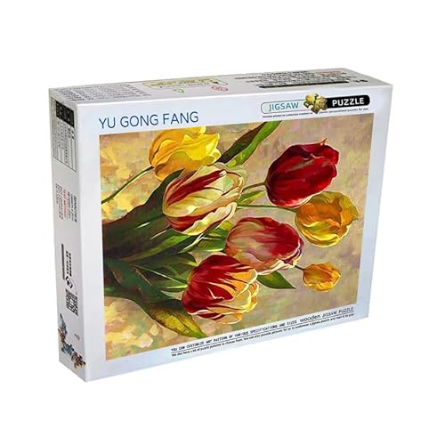 Tulpe - Puzzle 1000 Teile, Gut Gemacht, Ausgezeichnetes Puzzlespiel-Geschenk, Ideale Wahl Für Puzzle-Liebhaber von KAIXIUPuzzle