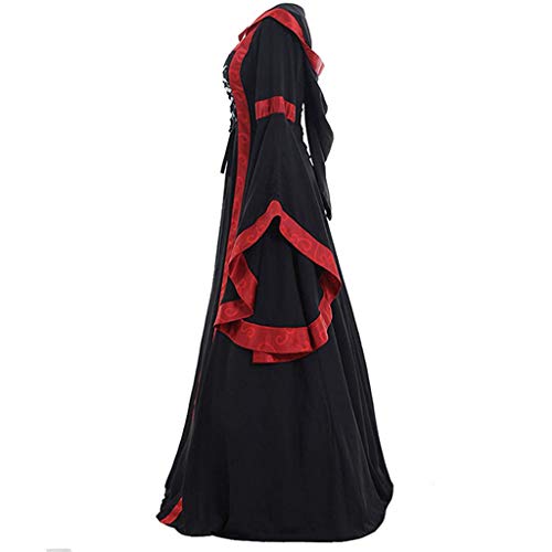 KAIXLIONLY Mittelalter Kleidung Damen Halloween Karneval Kostüm Costume Cosplay Partykleid Ballkleid Mittelalterkleid Festival Outfit Cosplay Outfit Retro Maxikleid Viktorianisches Kostüm von KAIXLIONLY