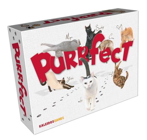 Purrfect - Das felin schlaue Kartenspiel - Spaß, Strategie und Miauen für alle - Regelwerk auf Deutsch online (QR-Code 'SmartRules' auf der Schachtel) von KALEIDOSGAMES