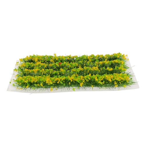 KALLORY 1 Schachtel Kunstrasen Künstliche Pflanzen Solar- Gras Sträucher Mini-sukkulenten Mini-Sonnenblumen Diorama-bausatz Grün Miniaturen Künstliche Blumen Miniaturornament Strauch Harz von KALLORY