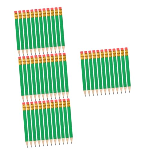 KALLORY 4 Sätze Kurzer Bleistift Hb Pencil Schreibutensilien Wachsmalstifte Bleistift Anspitzer Bleistiftanspitzer Bleistift Zum Zeichnen Bleistifte Kleine Stifte Holz Green 72 Stück * 4 von KALLORY