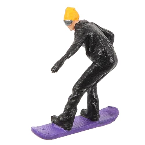 KALLORY Mini-figurenmodell Für Skifahrer Deko-spielpuppe Sandtisch-Skifahren-personenmodell Landschaftsmodell des Menschen Simulation Menschlicher Schmuck Figur Zur Dekoration Harz von KALLORY