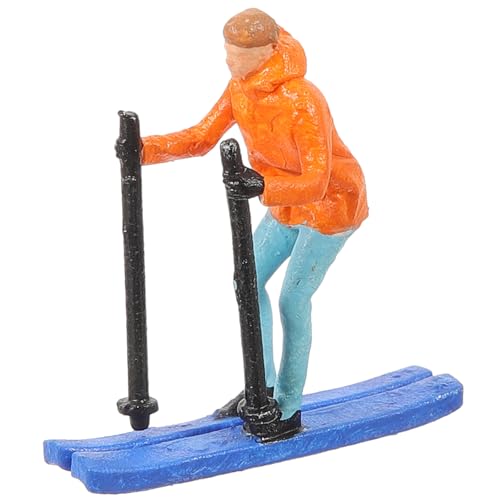 KALLORY Sandtisch-Skifahren-personenmodell Winziges Skifahrer-figurenmodell Skifahrerfigur Mini-Mensch-Modell Skifahren Menschen Figurenspielzeug Hausspielzeug Winzige Skifahrer Harz von KALLORY