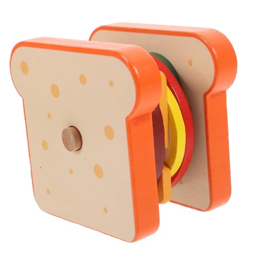 KALLORY Sandwich- geburtstagsgeschenk holzspielzeug aus Holz Maße und Formen Montessori Stapelspielzeug für die frühe Entwicklung Burger-Spiel von KALLORY