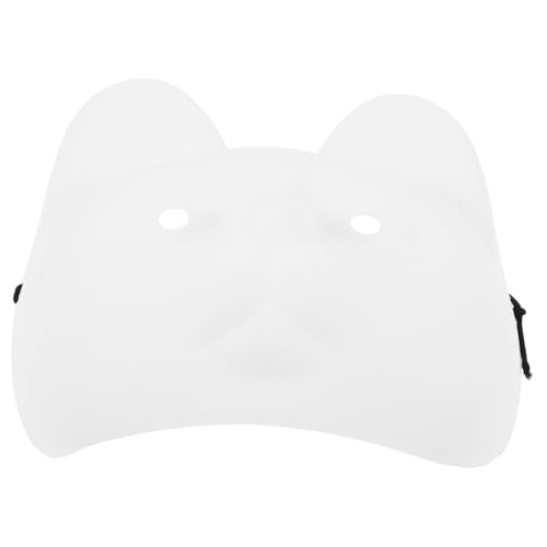 KALLORY tierische DIY- Unbemalte katzenmaske Bastelbedarf Maskenvorlage Lackierbare PVC-Masken Maskerade- für Frauen Maskerade liefert Halloween- Weiß von KALLORY