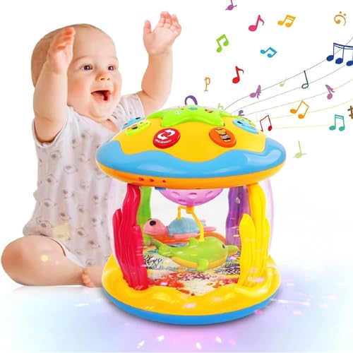 Baby Spielzeug 1 Jahr Mädchen Junge Drehender Projektor Baby Spielzeug 12 18 Monate mit Musik/Licht Kinderspielzeug ab 1 2 jahr Kinder Babyspielzeug Geschenk 1 Jahre Frühes Lernen für Kleinkind von KALOISYHE