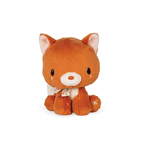 KALOO - Choo - Mini-Plüschtier Nino der Fuchs - 15 cm - Knisterpapier - Entwicklung und Stimulation des Gehörs - Weich und Flauschig - ab Geburt, K971807, Rostfarben von KALOO