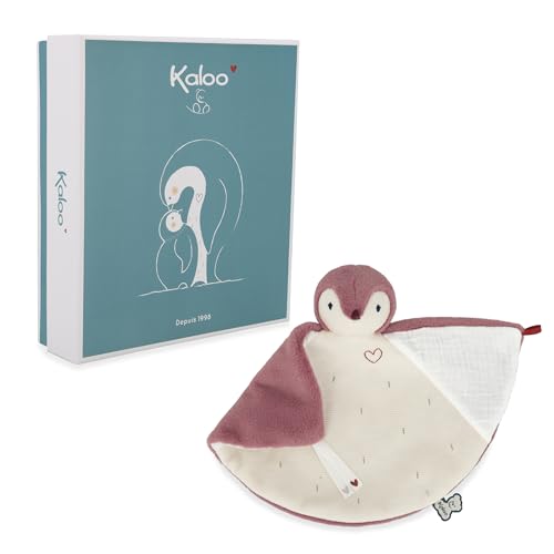 Kaloo – Complices – Rosa Pinguin-Schnuffeltuch - Absorbiert Gerüche - 23 cm - Ab Geburt, K212007 von KALOO