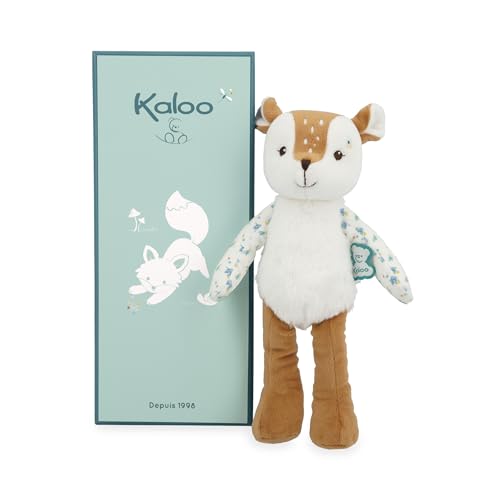 KALOO – Fripons – Pantin Fawn Nathan – Plüsch und Baby-Schmusetuch – Ideal für die Geburt – braun – 25 cm – Ab der Geburt – K205003 von KALOO