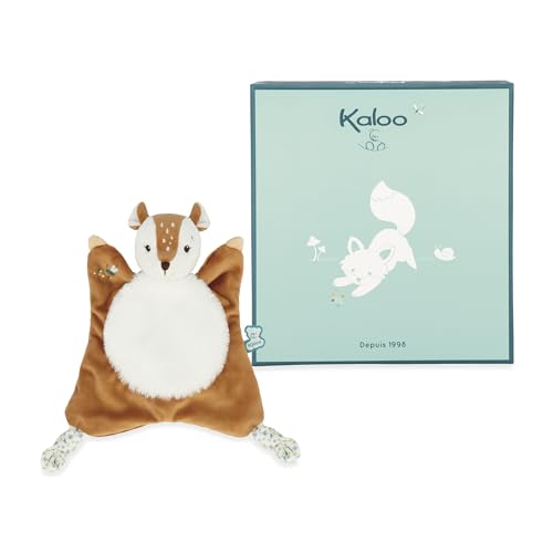 Kaloo - Fripons - Quadratisches Plüsch-Rehkitz Nathan - Flauschiges und Ultra-Weiches Kuscheltier - 24 cm - Ab Geburt, K205000 von KALOO