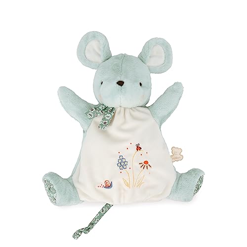 KALOO - Kleine Lieder – Schmusetuch mit grüner Maus – Schmusetuch für Babys – Plüsch Handpuppe 24 cm – Erlebnisspiel – ab Geburt, K210003, grün von KALOO