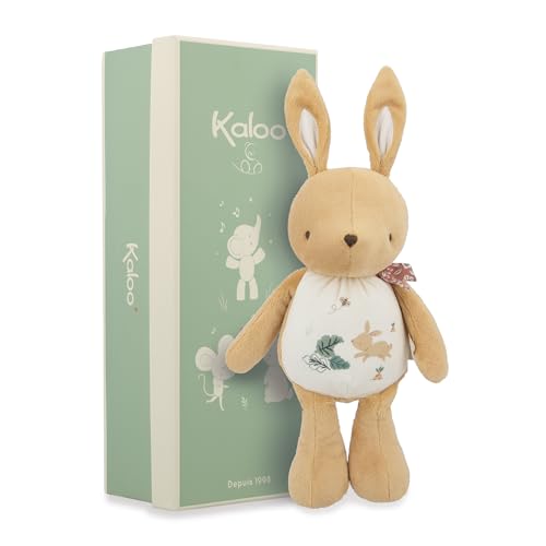 Kaloo - Kuscheltier mit Hase - Kuscheltier zur Geburt mit Sound Hase - Mit Raschelpapier im Bauch - 28 cm - Recyceltes Material - Kuscheliger und spielerischer Begleiter von Geburt an - K210006 von KALOO