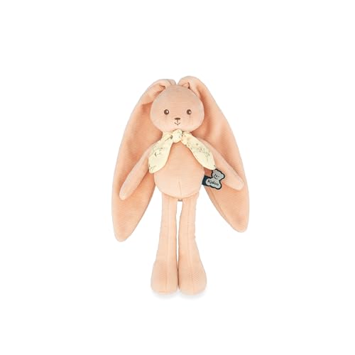 KALOO - Lapinoo - Pfirsichfarbener Hase - Baby-Plüschtier aus Cord - 25 cm - Sehr Weiches Material - Geschenkbox - Ab Geburt, K218015 von KALOO