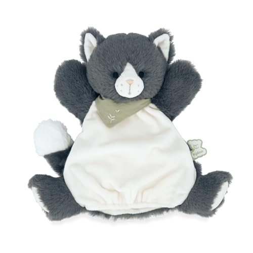 KALOO - Les Amis - Baby Plüsch-Handpuppe Chamallow die Katze - 24 cm - Sehr weiches Material - Ab Geburt, K970005 von KALOO