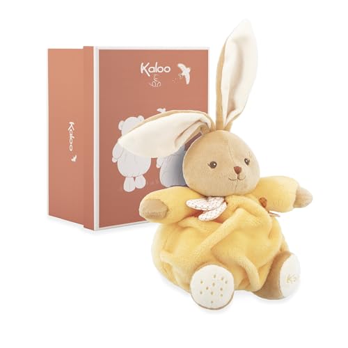 Kaloo - Schmusetuch Hase Gelb 17cm - Ultraweiches und Flauschiges Plüschtier für Babys - Zarter Begleiter ab der Geburt - Ideale Größe für kleine Hände - Geschenk zur Geburt - K214012 von KALOO