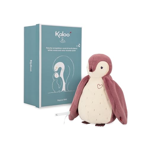 Kaloo – Complices – Baby Plüschtier, Weißes Rauschen + Aufnahmefunktion - Rosa Pinguin - 25 cm - Ab Geburt, K212005 von KALOO