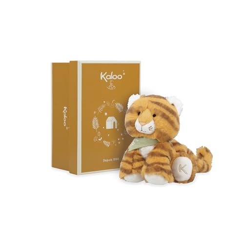 Kaloo - Les Amis - Baby-Plüschtier Papaye die Tigerin - 13 cm - Sehr weiches Material - Geschenkbox - Ab Geburt, K224004 von KALOO