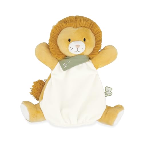 Kaloo - Les Amis - Baby Plüsch-Handpuppe Nougat der Löwe - 24 cm - Sehr weiches Material - Ab Geburt, K224002 von KALOO