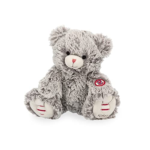 Kaloo - Rouge Kaloo - Maé Plüschbär Grau Prestige 24 cm - Kleiner Teddybär mit Seidenweichem Fell - Ultra-Weiches Stofftier für Babys - Ab Geburt, K223001, SMALL von KALOO