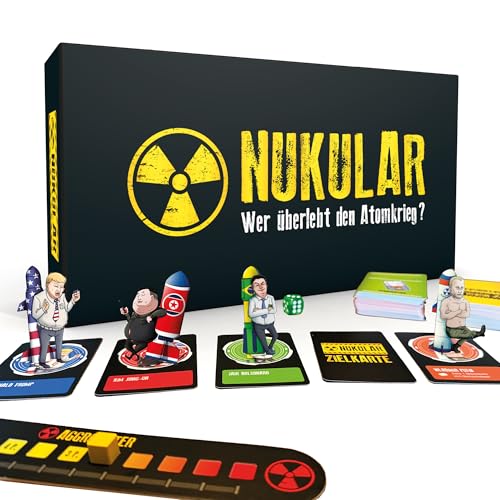 KAMPFHUMMEL - Nukular - EIN Explosives Partyspiel für Despoten I Schlüpfe in die Diktatoren-Rolle von Tyrannen I Kartenspiel für Leute mit schwarzem Humor von KAMPFHUMMEL