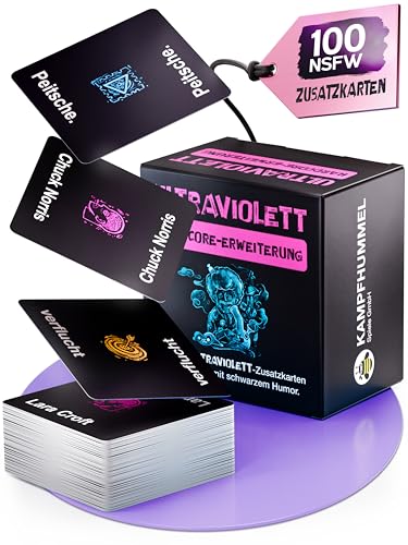 KAMPFHUMMEL Ultraviolett – Hardcore-Erweiterung mit 100 neuen Spielkarten I NSFW-Zusatzkarten spielbar mit dem Mal-Rate-Partyspiel Ultraviolett I Offizielle Ergänzung zum Hauptspiel ab 16 Jahren KAMPFHUMMEL Ultraviolett – Hardcore-Erweiterung mit 100 neuen Spielkarten I NSFW-Zusatzkarten spielbar mit dem Mal-Rate-Partyspiel Ultraviolett I Offizielle Ergänzung zum Hauptspiel ab 16 Jahren von KAMPFHUMMEL
