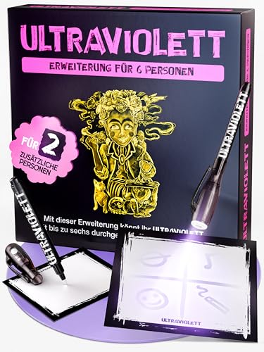 Ultraviolett – 5-6 Spieler Erweiterung I Spielmaterial für 2 zusätzliche Personen I Spielbar mit dem Mal-Rate-Partyspiel Ultraviolett I Offizielle Ergänzung zum Hauptspiel Ultraviolett – 5-6 Spieler Erweiterung I Spielmaterial für 2 zusätzliche Personen I Spielbar mit dem Mal-Rate-Partyspiel Ultraviolett I Offizielle Ergänzung zum Hauptspiel von KAMPFHUMMEL