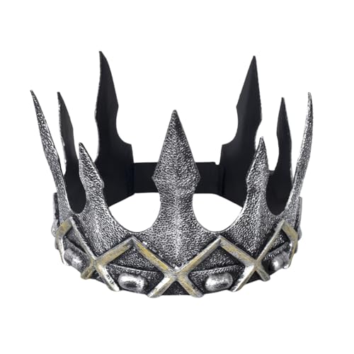 KANDEMY Herren Königskrone Haarschmuck Schaumstoff Stirnband Königskostüme Zubehör für Kaiser Cosplay und Halloween von KANDEMY