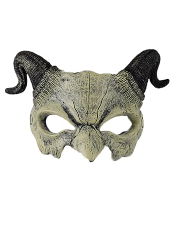 KANDEMY Maske Halbgesichts Teufelsmaske Halloween Kostümzubehör Karnevalskostüm RP Schaumstoff Zombie Dämonenmaske Unisex von KANDEMY