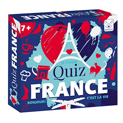 Brettspiel Quiz, was Sie über Frankreich wissen, Familienpädagogisches Spiel für Kinder und Erwachsene | Quiz Frankreich | ab 7 Jahren von KANGUR