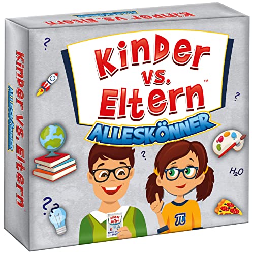 Kinder vs Eltern Spiel Alleskönner Kinderspiele ab 7 Jahre Brettspiel Gesellschaftsspiele Lernspiele Spiel des Wissens Quiz Spiel Familienspiele Kartenspiele Familienquiz | 52 Karten von KANGUR