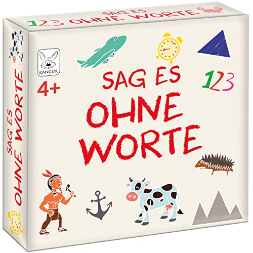 Sag es Ohne Worte Brettspiele ab 4 Jahre Pantomime Spiel Kinder Kartenspiel Partyspiel Gesellschaftsspiele Kinderspiele Familienspiele Ostergeschenke Kinder | 108 Karten | über 400 Wörtern und Sätzen von KANGUR