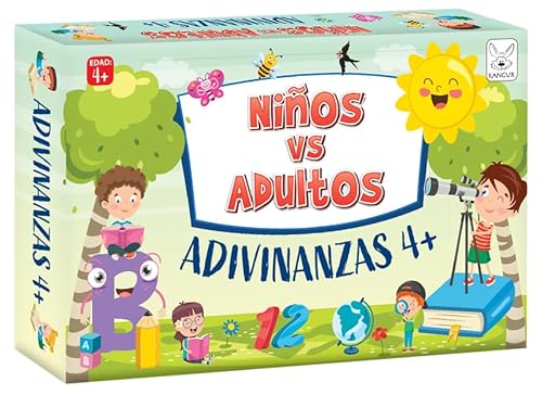 KANGUR Kartenspiel Familie für Erwachsene und Kinder NIños vs adultos. Adivinanzas 4+ Spanische Version von KANGUR