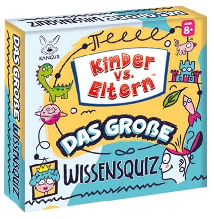 Kinder vs Eltern Spiel Das Große Wissensquiz Spiele ab 8 Jahre Kartenspiel Quiz Spiel Kinderspiele Reisespiele Familienspiele Gesellschaftsspiele Spiel des Wissens Lernspiele | 52 Karten | 208 Fragen von KANGUR