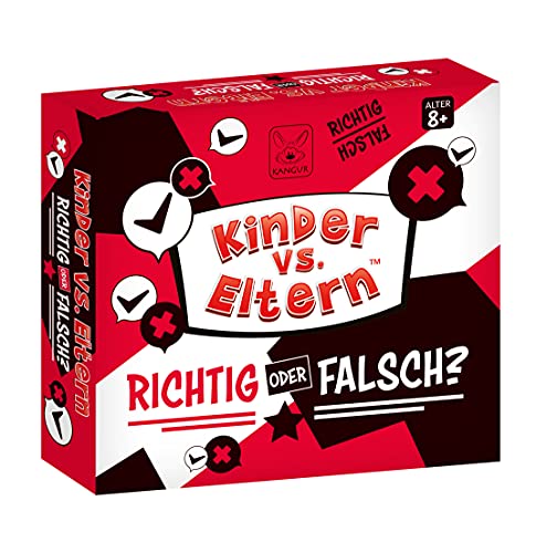 Kinder vs Eltern Spiel Richtig oder Falsch? Brettspiele ab 8 Jahre Gesellschaftsspiele Partyspiel Kinderspiele Lernspiele Familienquiz Kinder und Erwachsene Quiz Spiel | 52 Karten | 156 Fragen von KANGUR