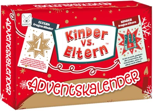 Kartenspiel Familienquiz für Kinder und Erwachsene Quizspiel für die Ganze Familie Reisespiel Rätsel über Advent Weihnachten | Kinder vs. Eltern Adventskalender | 48 Karten | 144 Fragen | Alter 7+ von KANGUR