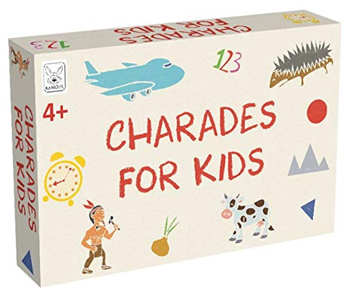 Kinder Charades Spiel Scharaden für Kinder Familienspiele Spaß Kinder Charades Kartenspiel Glückliches Familienspiel für Kleine Kinder Spaß für Kinder Reisespiel Ab 4 Jahren AUF ENGLISCH von KANGUR