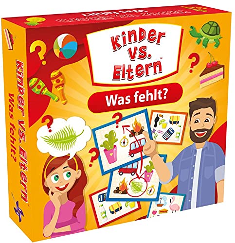 Kinder vs Eltern Spiel was Fehlt? Gesellschaftsspiele ab 5 Jahre Kartenspiele Kinderspiele Familienspiele Memory Spiel Spiele für Unterwegs Ostergeschenke Kinder | 84 Karten von KANGUR