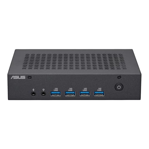 ASUS ExpertCenter PN43-BBN200MD Barebone Mini PC (Intel Prozessor N200, integrierte Intel UHD Grafik, Intel WiFi 6E, LAN, DisplayPort 1.4, 4X USB 3.2 Gen 1, ohne Betriebssytem, Passive Kühlung) von ASUS