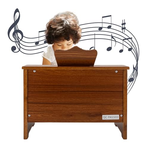 Kinderklavier aus Holz Kinder Klavier Tastatur Tragbarkeit Tasten Digitalpiano für Kinder unter 5 Jahre alt Musikalisches Erziehungsinstrument 42.5x23.5x29.5CM von KAPIPALA